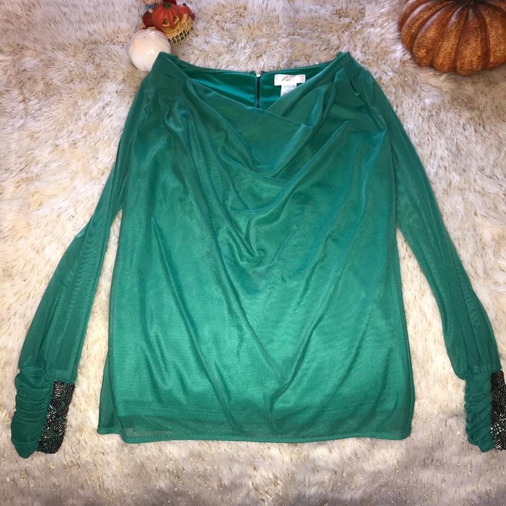 Vintage Green Dressy Top